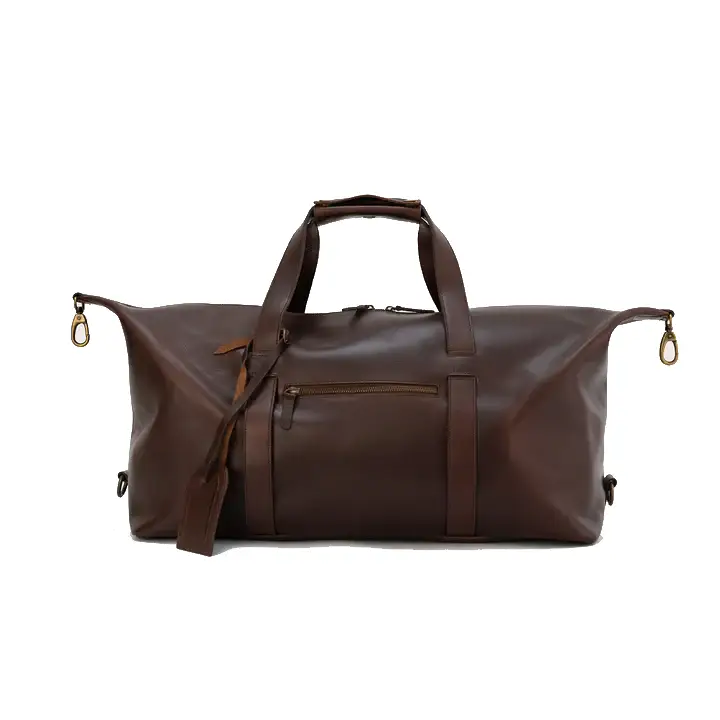 Vernier Store Full Grain Crazy Horse Leather Travel Duffel - 29" Premium Weekender Bag